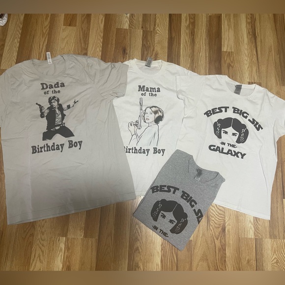 Star Wars Family Birthday Party Shirts - Picture 1 of 1